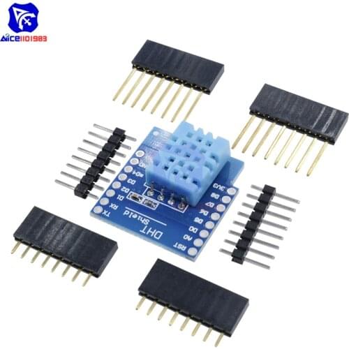 DHT11 Wemos D1 Mini Expanding Board Single Bus Digital Temperature and Humidity Sensor Shield Module DIY KIT with Pin