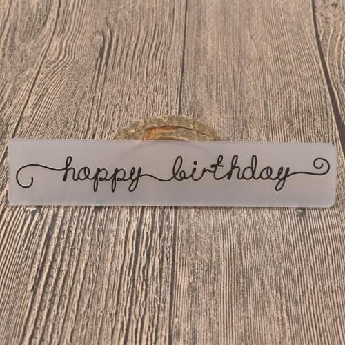 Happy Birthday Plastic Embossing Folder Stencil Template For Scrapbooking Paper Card Decoration