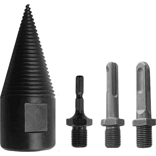 Removable Firewood Log Splitter Drill Bit Wood Splitter Drill High Speed Twist Drill Bit Wood Split Cone Drill For Woodworking