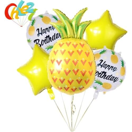 Big Size Pineapple Strawbery Watermelon Balloons Birthday Summer theme Party Fruit Helium Globos decoration Supplies kids Toys