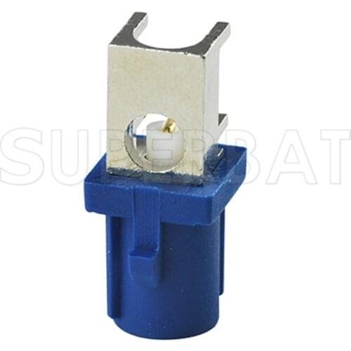 Superbat 10pcs Fakra Bule Plug Male Right Angle End Launch PCB Mount Angled pin Fakra Radio Car Connector