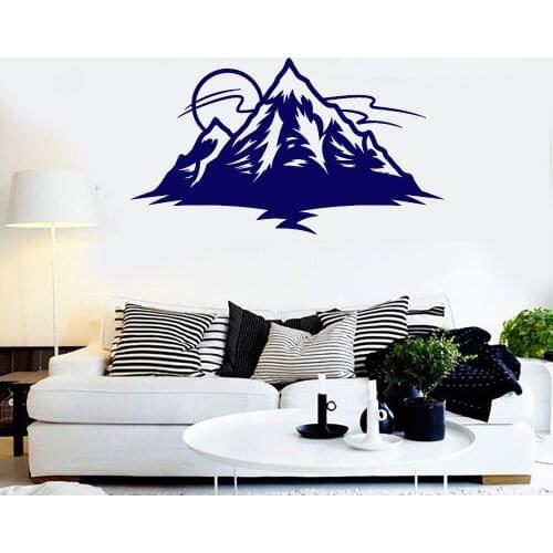 Sun Mountain Nature Island Vinyl Wall Decal Childrens Playroom Stickers Mural Living Room Decor 3D Wallpapers Hot Art New LA900