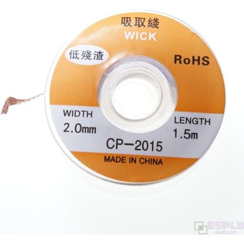 1pc 1.5M 5FT 1.0/1.5/2.0/2.5/3.0/3.5mm Desoldering Wire Braid Sucker Remover Wick Solder Pump Cable Wire