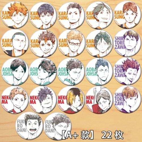 1pc 58mm Haikyu! volleyball High School Badge Brooch acrylic pins