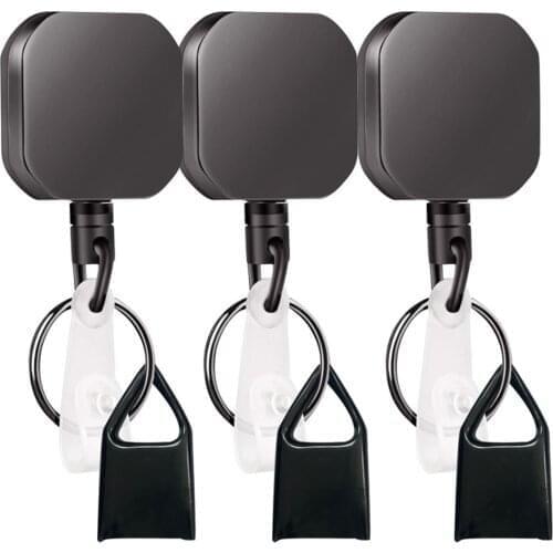 1 Pc Metal Retractable Nurse Badge Reel Clip Badge Holder Students Doctor ID Card Holder Easy Pull Keychain New