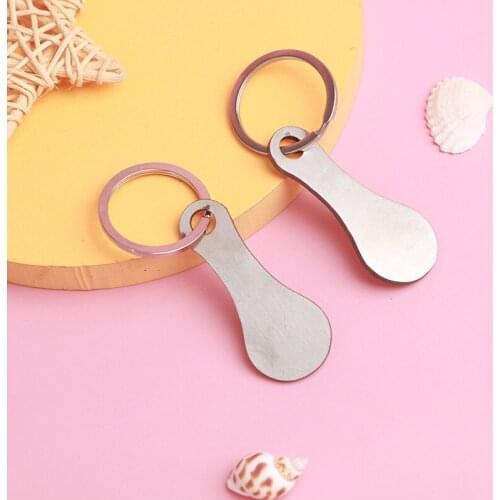 2 pcs Aluminum Alloy Key Ring Shopping Trolley Tokens Key Chains Accessories
