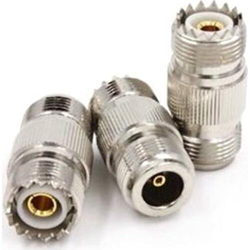 2pcs RF Adapter N Female To UHF Female Plug Connector High Quality