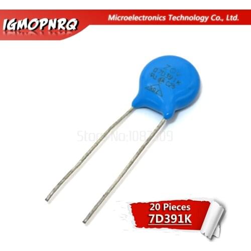 20pcs varistor 07D391K 390V piezoresistor 7D391K 7D391
