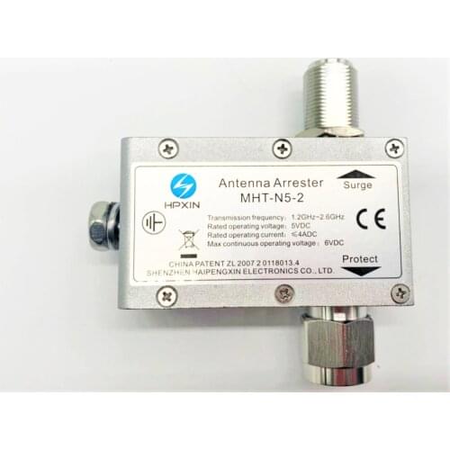 Antenna Arrester MHT-N5-2 Male to Female Connector Two Way Radio Repeater Coaxial Lightning Outdoor Antenna Arrester Original