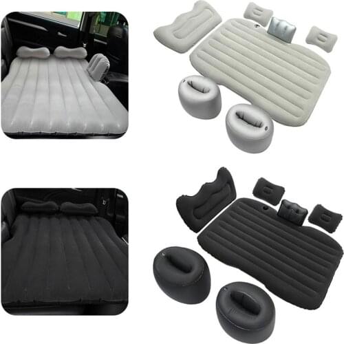 Car Inflatable Bed Flocking Fabric Car Inflatable Mattress Car SUV Bed Car Supplies Free Shipping