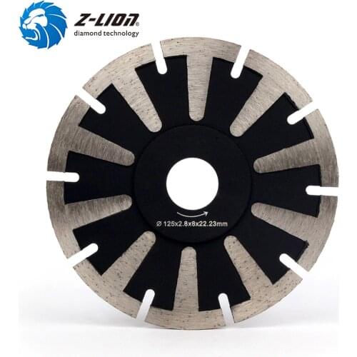 Z-LION 5" Diamond Saw Blade T Segment Granite Stone Concrete Cutting Disc Professional Fast Cutting Tool Circular Saw Blade