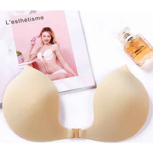 Push up Strapless Self Adhesive Plunge Fox Tail Shape Bra Invisible Backless Sticky Bras