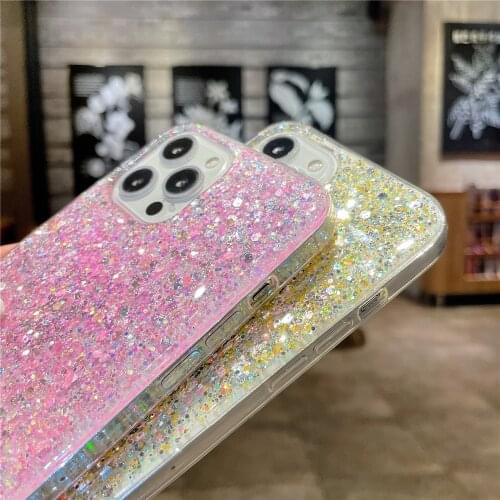 Glitter gold foil silver foil Case For Xiaomi Mi 11 Lite Soft Cover For Xiaomi Redmi K30 K40 PRO POCO X2 F2 F3 C3 M2 PRO X3 back