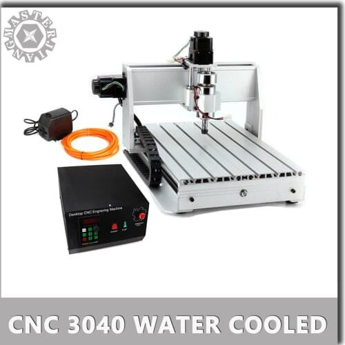CNC 110/220V 800W/1500W Water Cool Ball screw 3040T-D 3 Axis 4 Axis Machine 0.8KW/1.5KW Router Engraver Milling Mini 3040 Lathe