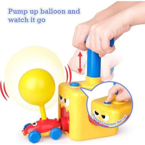 Childrens Balloon Car Fun Balloon Toy Launch Tower Inertia Aerodynamic Car Educational Toy Gift for Children