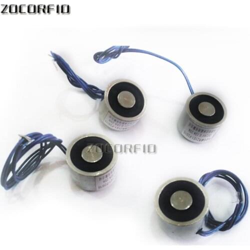 5pcs/lot P20/15 DC12V 2.5KG(25N) suction DC Solenoid Electromagnet,Round Electro Holding Magnet Electro