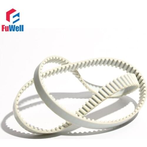 HTD5M White Polyurethane Timing Belt 3560/3570/3600/3620/3625mm PU Transmisson Belt 15/20/25/30mm Width Toothed Pulley Belt