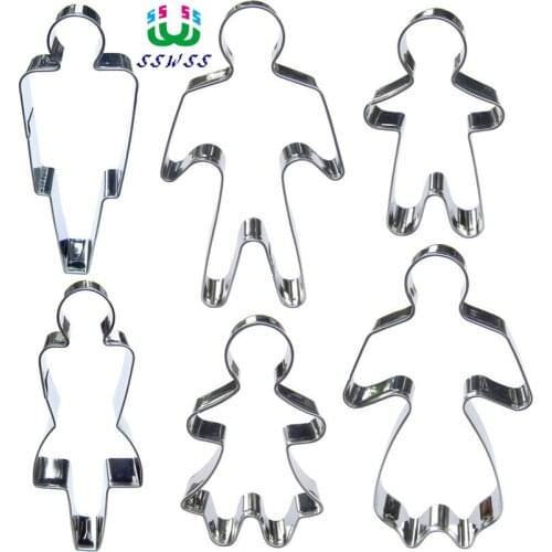 Human Beings Ah Shape Cake Decorating Tools,Six Paragraph Funny People Cookie Biscuit Baking Molds,Direct Selling