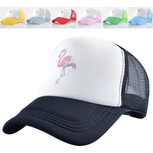 Mens Baseball Cap Camouflage Style Fashion Flamingo Women Outdoor Sports Sun Hat Summer Breathable