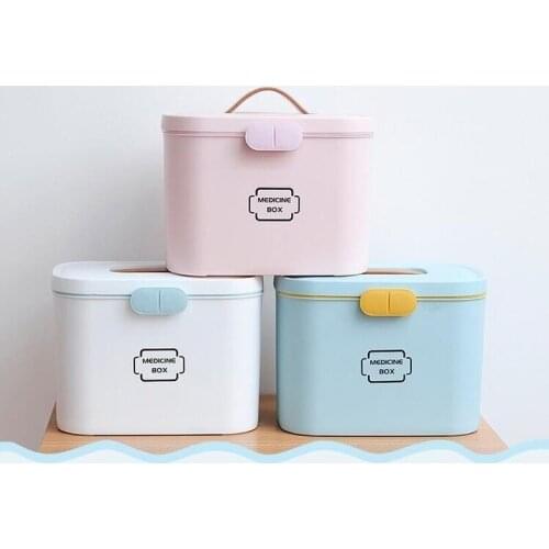 First Aid Kit Box Storage Organizer Large Medical Box Plastic Container Multi-layer Medicine Box Nordic Home Medicine Cabinet