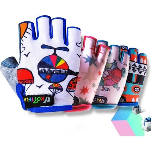 Kortela Original Bike Cycling Gloves for Kids Half Finger Lycra Sport Balance Bicycle Gloves Boys Girls Children Scooter 2020