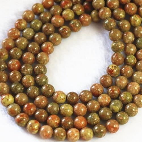 Multicolor green red stone 8mm 10mm vintage rainbow round loose beads diy elegant jewelry making findings 15inch B138