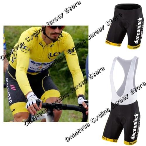 2021 Men France Tour Leader Cycling Jersey Set Yellow Julian Long Sleeve Clothing de France Road Bike Shirt Suit Maillot Ropa