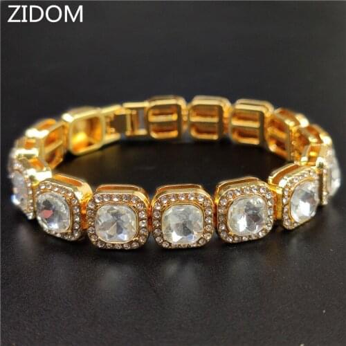 Men/Women Hip hop Iced out Bling bracelet High quality AAA CZ stone Hiphop charm bracelets fashion jewelry gifts