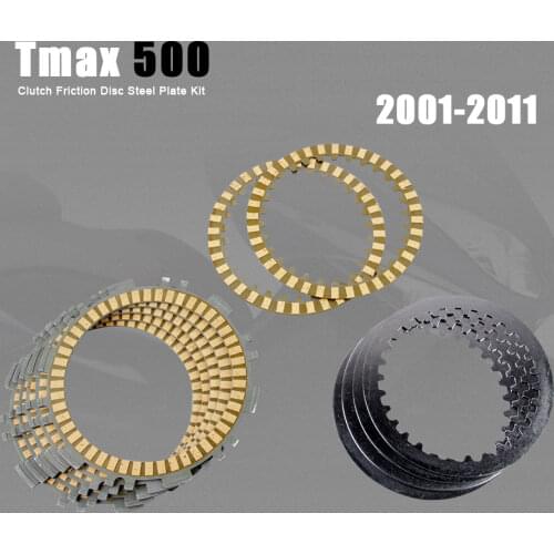 For Yamaha TMAX 500 T-MAX XP500 XP 500 Motorcycle Accessories Engine Parts Clutch Friction Disc Steel Plate Kit