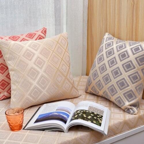 Geometric Jacquard Chenille Cushion Cover Living Room Home Hotel Decorations Pillow Cover 45x45/50x50cm