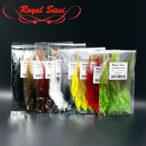 New 8 optional colors 40pcs/pack rooster saddle hackle fly tying cock Schlappen feather trout steelhead flies tying materials