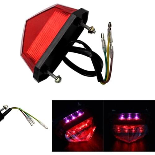 New Motorcycle Parts Modified Tail Rear Light LED Rear LampTaillight Autocycle Brake Stop Turn Signal Lights For Honda Yamaha