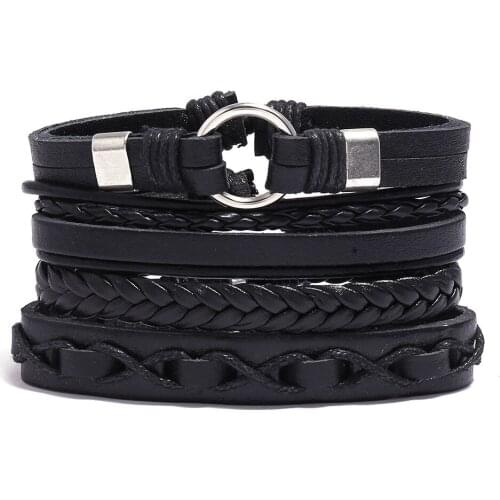 New ethnic style woven multi-layer retro style Korean simple Bracelet mens and womens Woven hemp rope bracelet wholesale