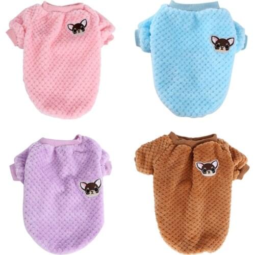 Solid Velvet Chihuahua Coat Winter Warm Pet Dog Pullover Costume for Small Dogs Yorkies Cat Clothes Outfit ropa para perro