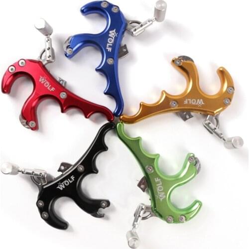 Hunting 4 Finger Bow Release Caliper Archery Release Aids Use For Compound Bow Hand Held Bow Release