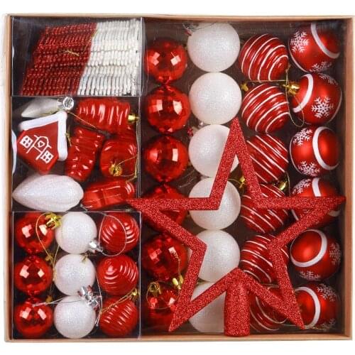 Opening holiday wedding decoration ceiling decoration ball Christmas ball gift set gift bag Christmas tree pendant