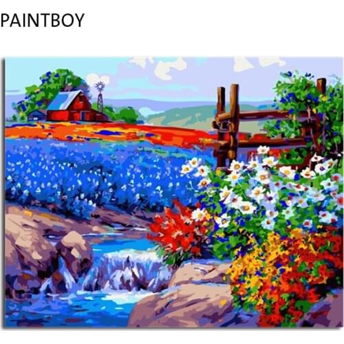 PAINTBOY DIY Framed Pictures Painting By Numbers DIY Digital Canvas Oil Painting Home Decor For Living Room Wall Art