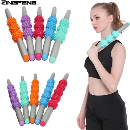 3 /5 Balls Yoga Massage Roller Stick Anti-Cellulite Body Massager Stress Relief Slimming Muscle Roller Relax Yoga Fitness Tool