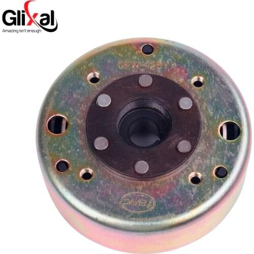 Glixal GY6 125cc 150cc Flywheel Rotor for 6-Coil Magneto Stator for 152QMI 157QMJ Scooter Moped ATV Quad Go-Kart