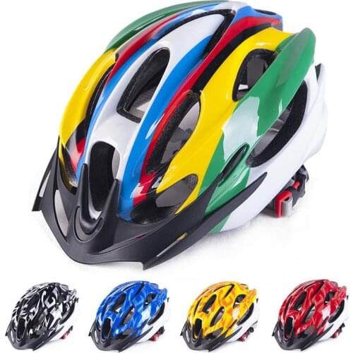 Cycling integrated molding Helmet MTB Safety Ultralight Bicycle helmet 15 Holes Adult Outdoor bike Helmet Unisex Visor