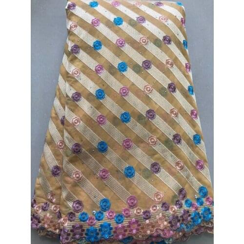 High quality African cotton lace fabric In Switzerland African Dry Lace With Stones for making dress YLL3897
