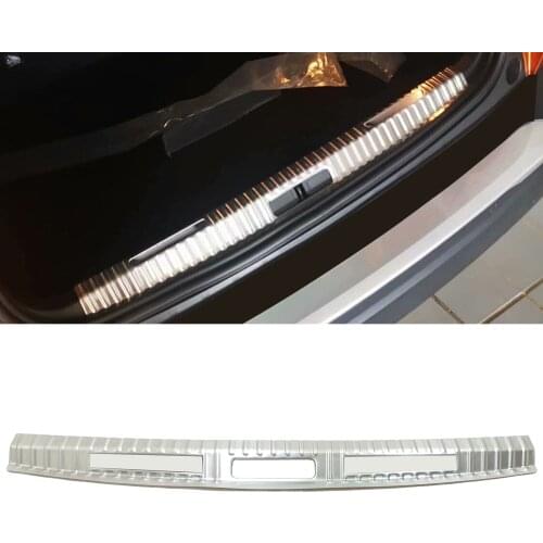 For Peugeot 2008 2020-2021 Stainless Steel Inner Rear Bumper Protector Guard Plate Cover Trim 1pcs Car Styling Accessories