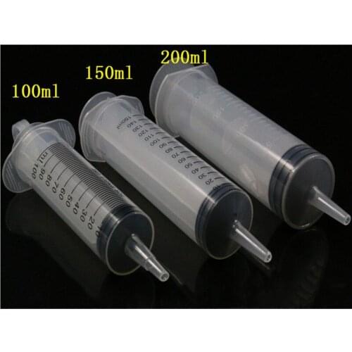 100ml/150ml Reusable Plastic Syringe Hydroponics Plastic Syringe Washer Nutrient Sterile Health Measuring Syringe Cat Feed Tools