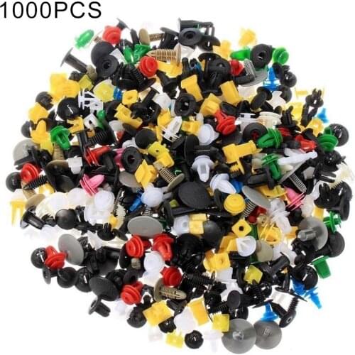 1000pcs Automotive Plastic Rivet Car Fender Bumper Interior Trim Push Pin Clips Kit Car Accessories
