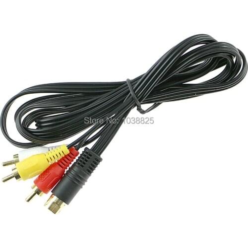 20PCS/LOT New gold Plated SAV RCA Video Audio AV Composite Cable for Sega Saturn S-Video AV