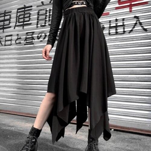 Harajuku High Waist Irregular Loose Casual Women Skirts Korean Streetwear Ulzzang Female Skirt 2020 New Arrival Faldas Mujer