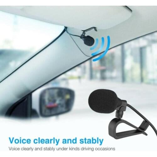 Car Audio Microphone clip jack plug stereo For car mini radio wired professionals external DVD
