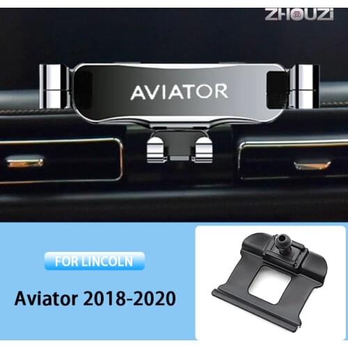 Car Mobile Phone Holder Air Vent Mounts Stand GPS Gravity Navigation Bracket For Lincoln Aviator 2018 2019 2020 Car Accessories
