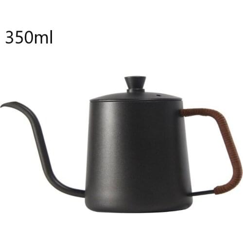 Free shipping 350ml 600ml Coffee Tea Pot Drip Kettle Food Grade Stainless Steel Gooseneck Drip Kettle Swan Neck Thin Mouth