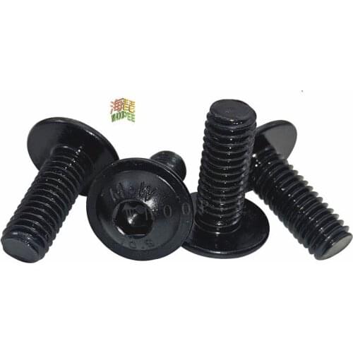 M4 M5 M6 M8 M10 Bolt Socket Flange Button Head Screws 10.9 High Tensile Black Allen Bolts GB7380.2 L=10-30mm
